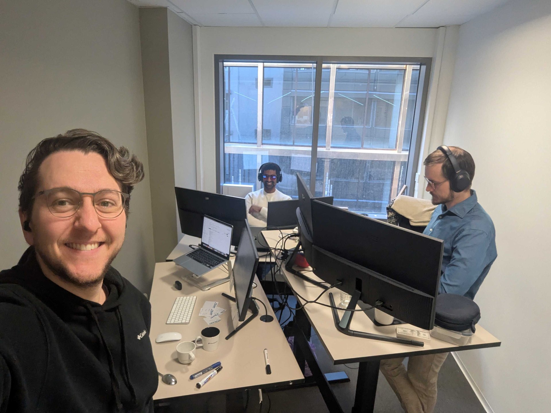 Engineers at their desks
